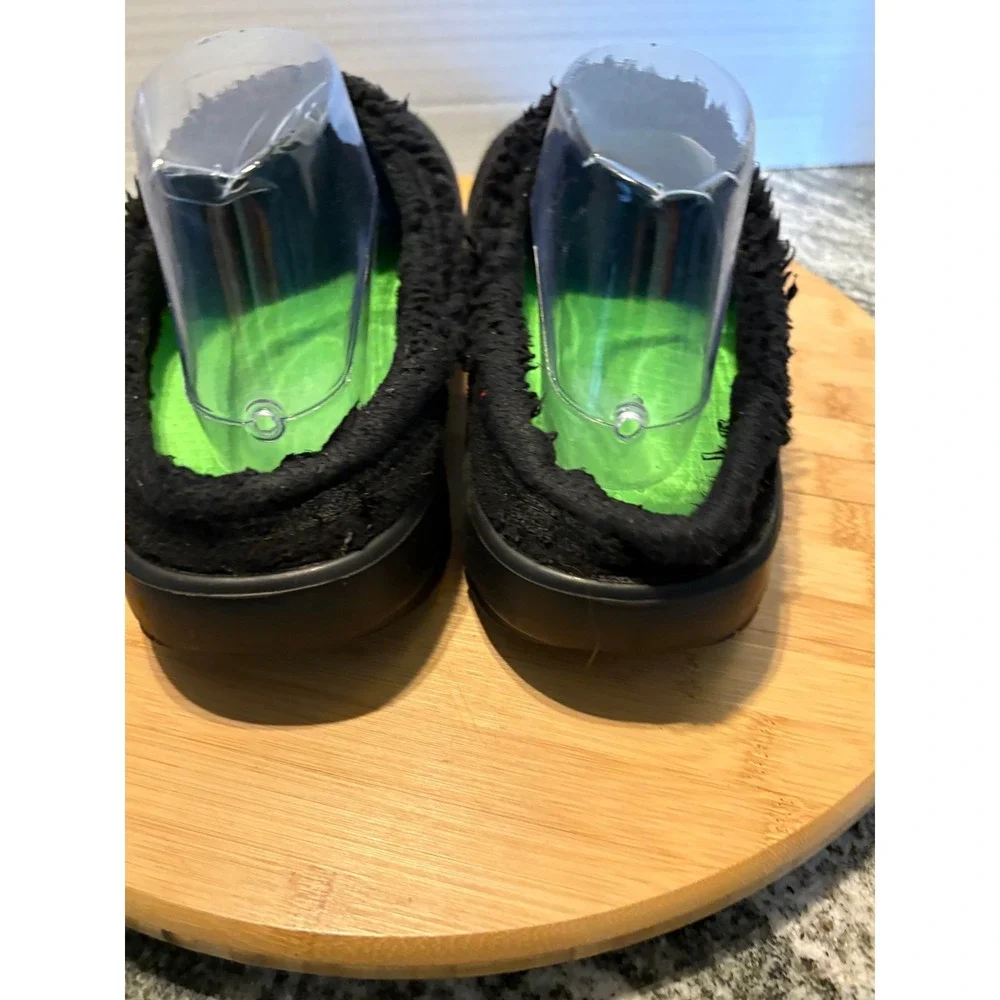 Oofos OOCozee Black Sherpa Lined Recovery Mules Mens 9.5 Clogs 11012024-13